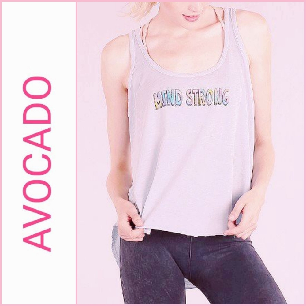 NEW Avocado Active Mind Strong Hi-low Tank Tee